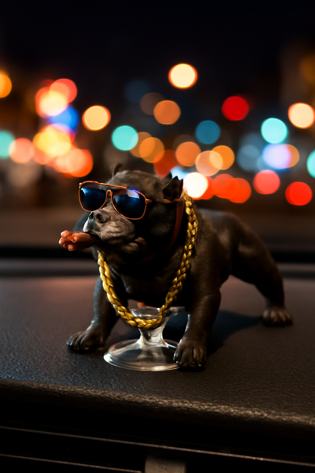 Bulldog dashboard figurine
